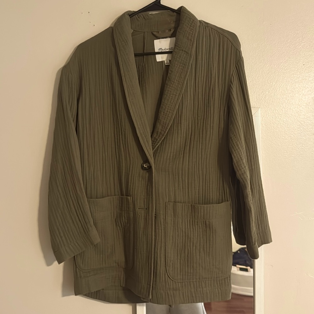 Oversized Madewell Linen Blazer (Dorset)